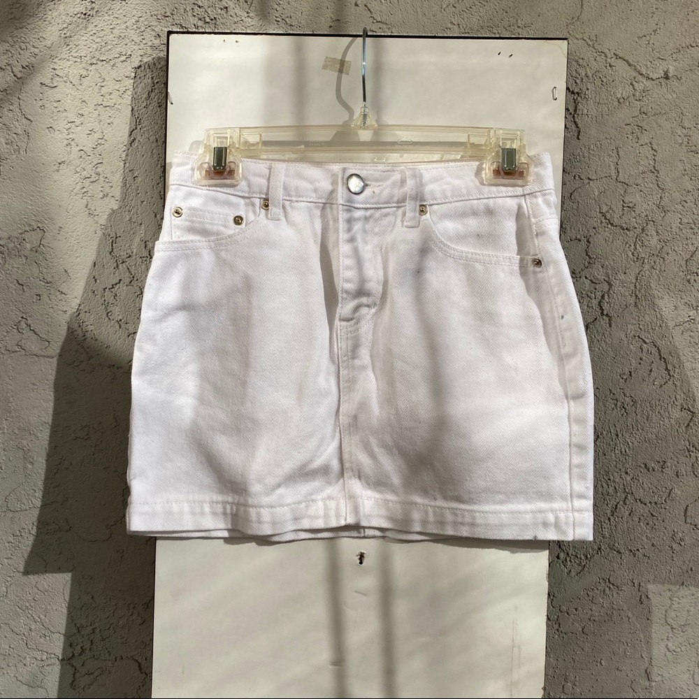 Forever 21 White Denim Skirt